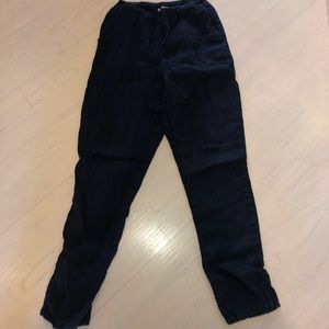 Black flax joggers summer breathable